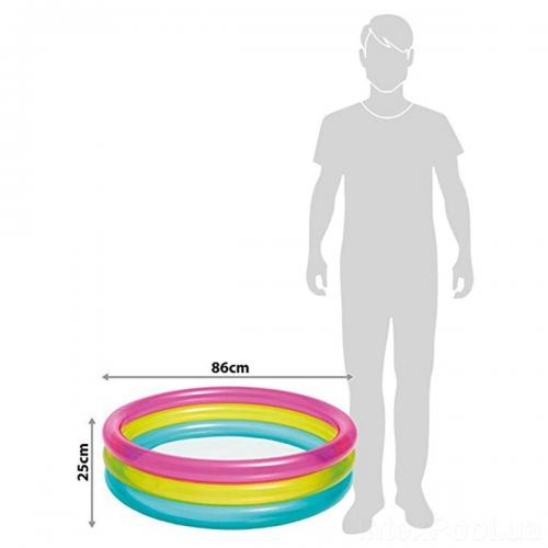 Дитячий надувний басейн Intex 57104 «Райдуга», 86 х 25 см (hub_94idd1)
