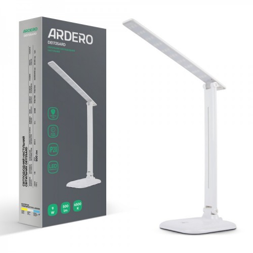 Лампа настільна Ardero DE1725ARD 9 Вт 36х15х15 см White Лампа настільна Ardero DE1725ARD 9 Вт 36х15х15 см White