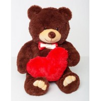Плюшевий ведмедик з серцем Mister Medved Майк 85 см Бурий (025) Плюшевий ведмедик з серцем Mister Medved Майк 85 см Бурий (025)