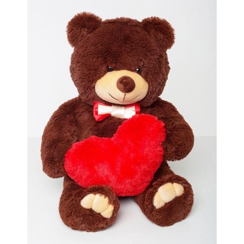 Плюшевий ведмедик з серцем Mister Medved Майк 85 см Бурий (025) Плюшевий ведмедик з серцем Mister Medved Майк 85 см Бурий (025)