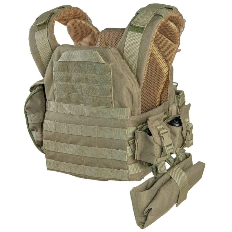 Комплект плитоноски з підсумками та напашником без плит No Brand 30 х 25 см Оливковий (2019385805)