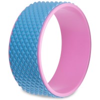 Кільце для йоги масажне FI-2438 Fit Wheel Yoga EVA, PP, р-р 33х14см, блакитно-рожевий (AN0739)