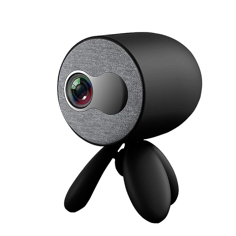 Міні відео-проектор світлодіодний з динаміком YG220 з регульованою підставкою триноги та підтримкою 1080P Чорний