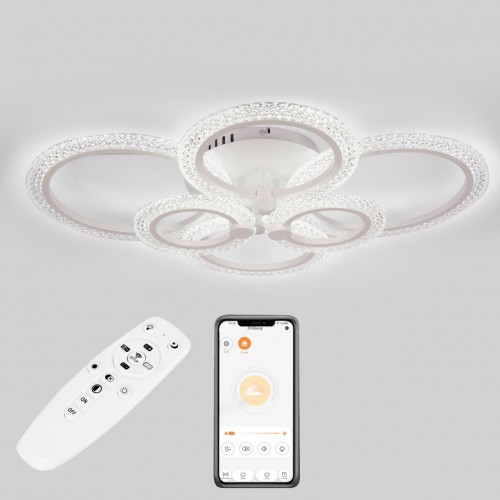 Стельова LED люстра Sunlight 5805/2+2+2 Білий