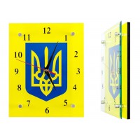 Настінний годинник Montre Герб України 20x25 см Скло Тихий хід (18090)