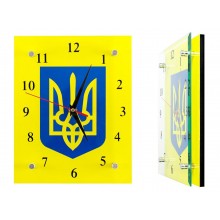 Настінний годинник Montre Герб України 20x25 см Скло Тихий хід (18090)