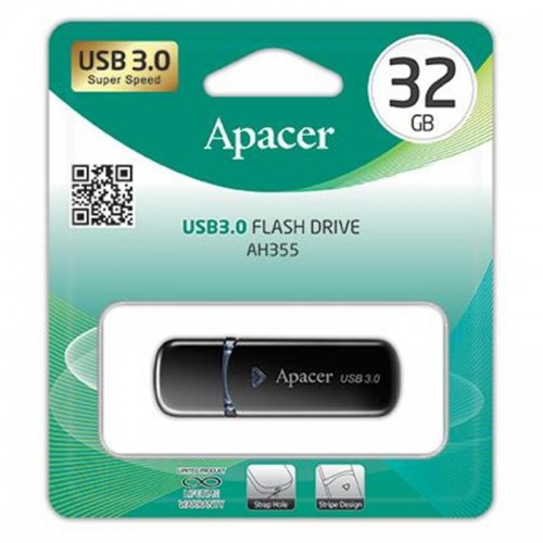 Флеш-накопичувач USB3.0 32GB Apacer AH355 Black (AP32GAH355B-1) в інтернет супермаркеті PbayMarket!