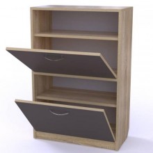 Тумба для взуття Тиса Мебель ТО-108 1Сонома Графіт 89.5x60 см