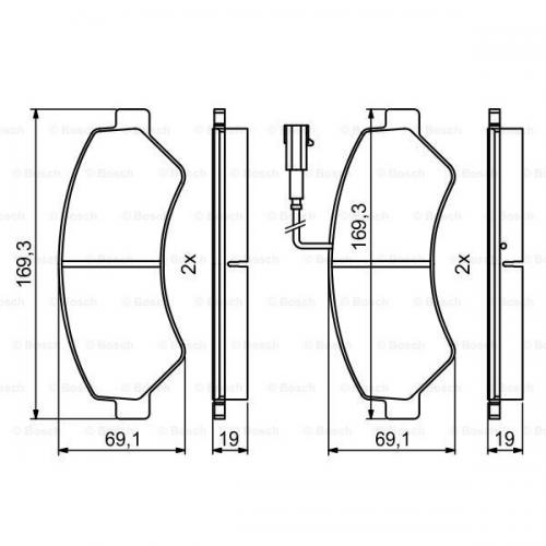 Колодки гальмові Bosch дискові передні FIAT/CITROEN/PEUGEOT Ducato/Jumper/Ducato 0986494799 в інтернет супермаркеті PbayMarket!