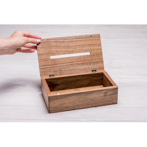 Серветниця з горіха з кришкою ecoWalnut 236х136x75 мм Серветниця з горіха з кришкою ecoWalnut 236х136x75 мм