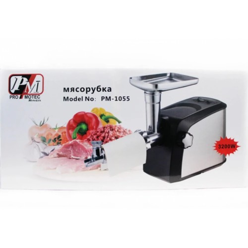Електрична м'ясорубка PROMOTEC PM-1055 3200Вт (1806550102) Електрична м'ясорубка PROMOTEC PM-1055 3200Вт (1806550102)