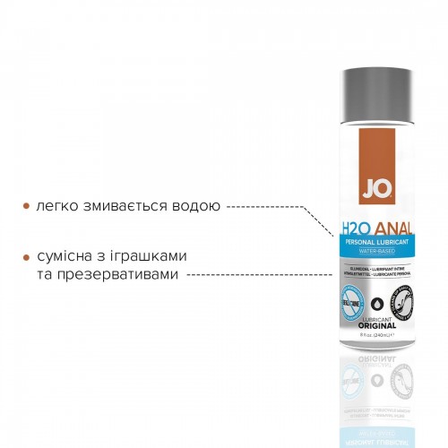 Лубрикант на водній основі System JO ANAL H2O ORIGINAL 240 мл (SO1694) в інтернет супермаркеті PbayMarket!