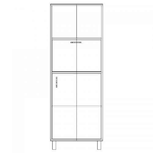 Шафа-Пенал Тиса Мебель ШС-619 Дуб сонома 166x35x60 см Шафа-Пенал Тиса Мебель ШС-619 Дуб сонома 166x35x60 см