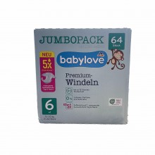 Підгузники Babylove Premium Jumbo Pack 6 xl (15-20 кг) 64 шт
