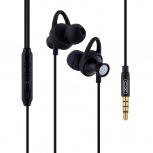 Дротові навушники вакуумні з мікрофоном XO EP41 3.5 mm 1.2 m Black