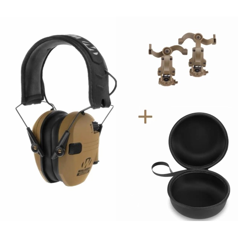 Активні навушники Walkers Razor з чохлом та кріпленням OPS Core Чебурашки Койот (2004503528)