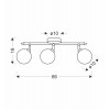 Спот Candellux Rodia 66x18 см Коричневий (93-16546)