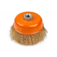 Щітка Polax чашкова по металу для УШМ (болгарки) гофрований рифлений дріт M14 100 мм (54-157) Щітка Polax чашкова по металу для УШМ (болгарки) гофрований рифлений дріт M14 100 мм (54-157)