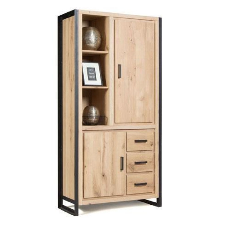 Шафа для зберігання в стилі Loft NS-2220 2030x1000x450 мм Черный