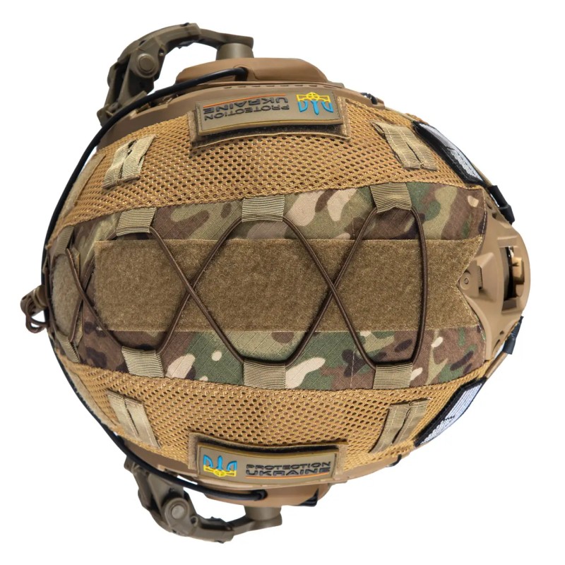 Комплект шолом FAST Team Wendy NIJ IIIA/навушники Walkers Razor/кріплення Чебурашки/кавер XL Мультикам