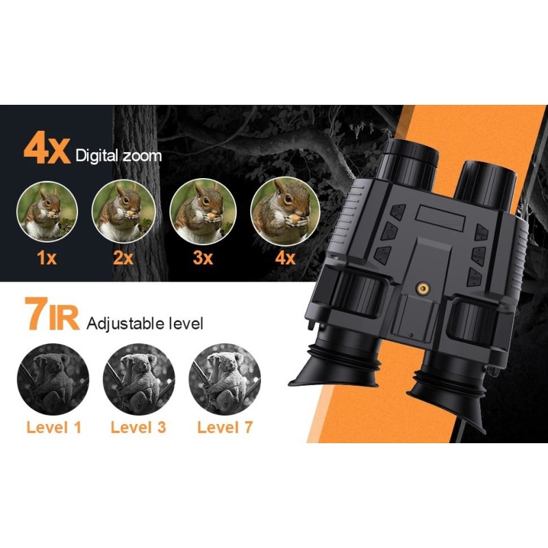 Бінокль нічного бачення FMA GVDA918 до 400м у темряві з кріпленням на голову + картка пам'яті на 64Гб