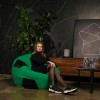 Крісло мішок М'яч Оксфорд 120см Студія Комфорту Великий Зелений + Чорний