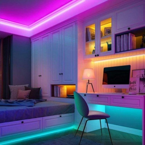 Світлодіодна Led стрічка OPT-TOP 5050 RGB з блоком та пультом керування 5 м (1756374622)