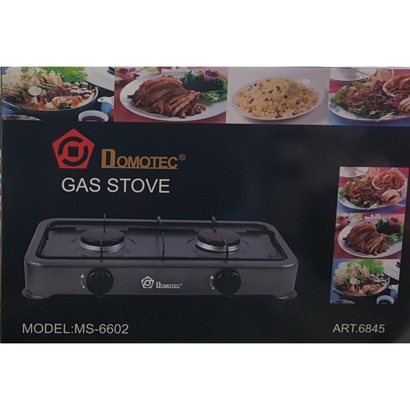 Газова плита таганок настольна Domotec MS-6602 2 конфорки Серий
