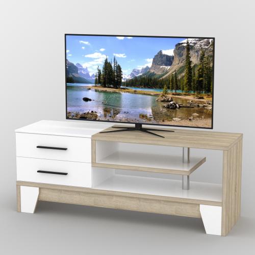 Тумба під телевізор Тиса Мебель ТВ-331 Дуб сонома Білий 60x44x150 см Тумба під телевізор Тиса Мебель ТВ-331 Дуб сонома Білий 60x44x150 см