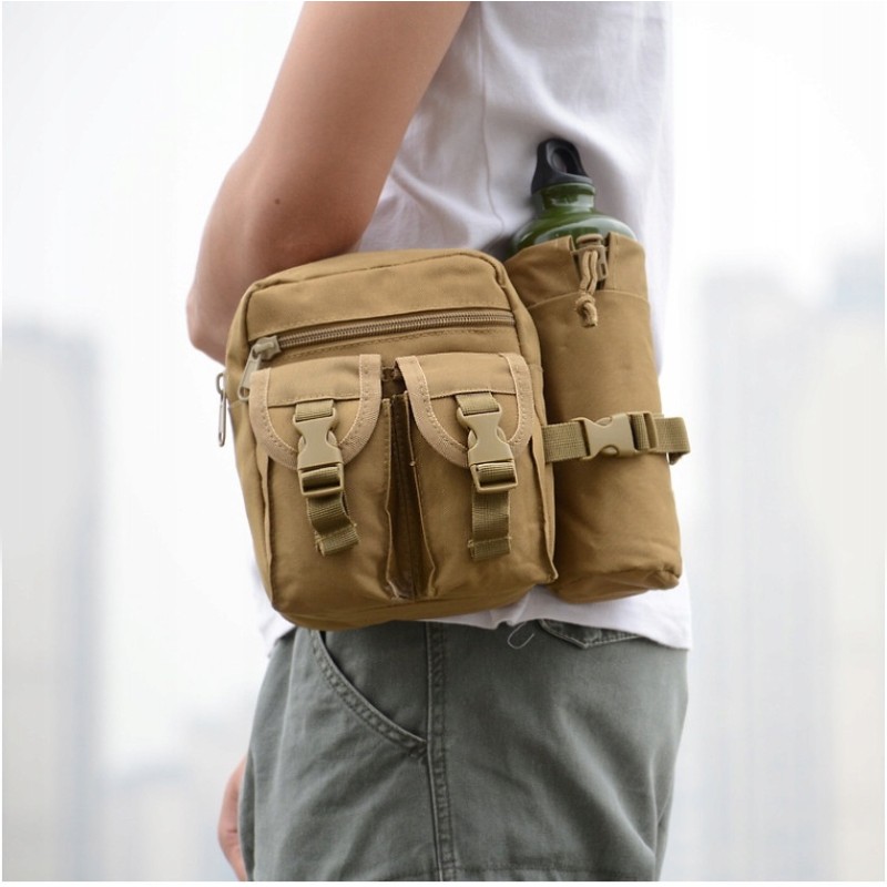 Тактична поясна сумка Edibazzar 15x18x6.5 см Хакі (1870495212)