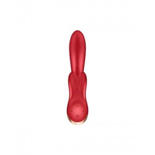 Смарт вібратор кролик із подвійним відростком Satisfyer Double Flex Red в інтернет супермаркеті PbayMarket!