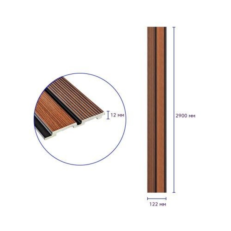 Декоративна PS рейка Sticker Wall 122*2900*12мм (D) SW-00001753