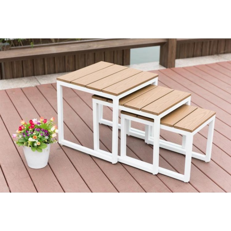 Комплект журнальних столиків у стилі Loft NS-305 450x420x420 мм Белый