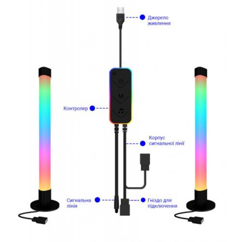 Світлодіодні RGB панелі Inspire S006B 80LED Black