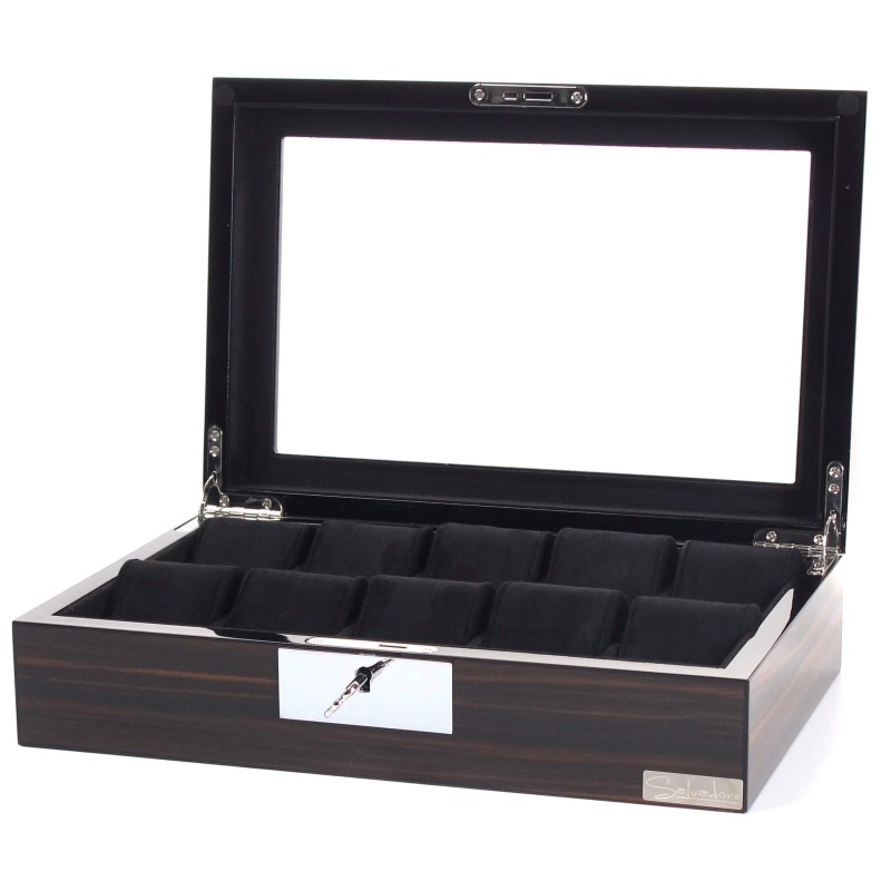 Шкатулка для зберігання годинників Salvadore WB/2386/10.EB 31,5х21х8,5 см Коричнево-чорний