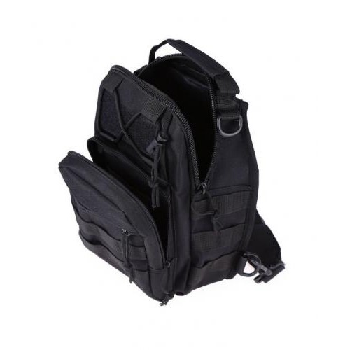 Рюкзак-сумка тактична військова через плече Military Oxford 600D 6 л Black (1168) Рюкзак-сумка тактична військова через плече Military Oxford 600D 6 л Black (1168)