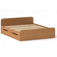 Двоспальне ліжко Компанит Віола 160+4 ящика 204,2х165,2х67 см Бук