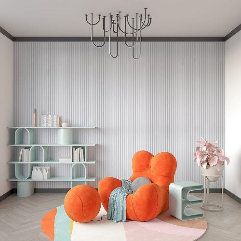 Декоративна стінова рейка Sticker Wall WPC 160x3000x23 мм Перламутр (SW-00001533)