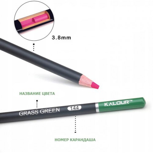 Професійні кольорові олівці з грифелем на масляній основі KALOUR 180 кольорів в металевій коробці в інтернет супермаркеті PbayMarket!