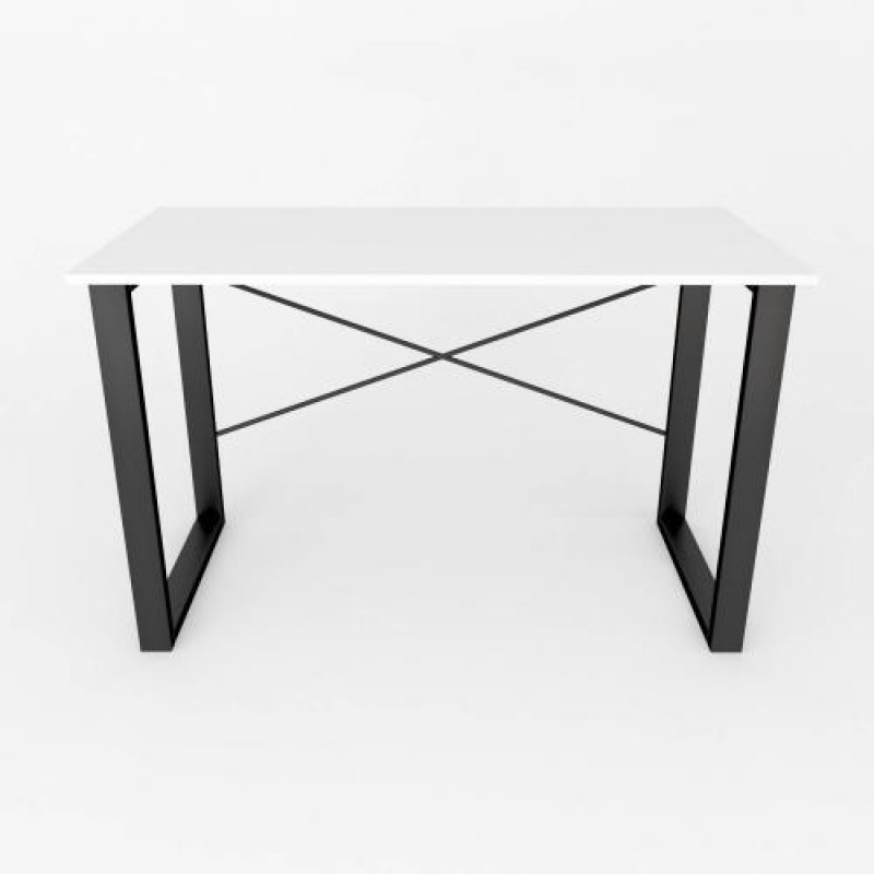 Письмовий стіл Ferrum-decor Драйв 750x1000x600 Чорний метал ДСП Білий 16 мм (DRA001)