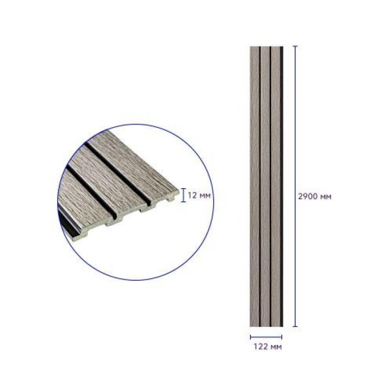 Декоративна PS рейка Sticker Wall 122*2900*12мм (D) SW-00001740