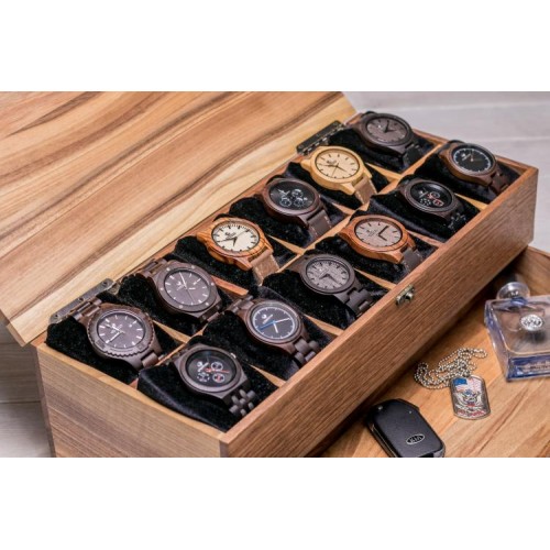 Органайзер на стіл для наручного годинника з нішою ecoWalnut 14.9х40.9х18 см Органайзер на стіл для наручного годинника з нішою ecoWalnut 14.9х40.9х18 см