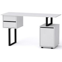 Стіл письмовий Лофт-4 Компаніт Німфея альба (130х50х72, 8 см) Стіл письмовий Лофт-4 Компаніт Німфея альба (130х50х72, 8 см)