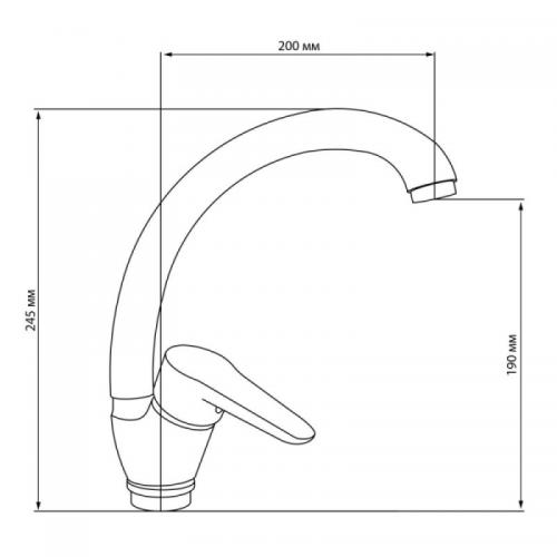 Змішувач Для Кухні Lidz (Crm)-14 34 008 03 (330060)