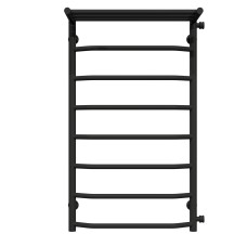 Рушникосушарка водяна Трапеція з полицею П8 500х900 Deffi Чорний (C.TP.90.50.8.B.C)