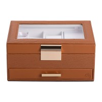 Скринька-органайзер для прикрас YIWU 23x17x11 см Коричневий (HP-5-36BR)