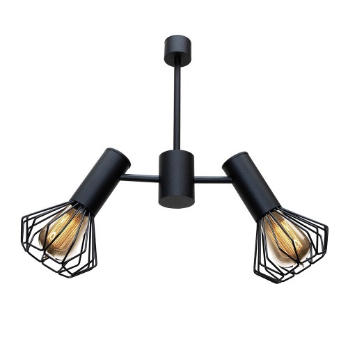 Люстра MSK Electric Diadem на два плафони Е27 NL 22152-2 BK Чорний (619803) Люстра MSK Electric Diadem на два плафони Е27 NL 22152-2 BK Чорний (619803)