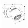 Бра Candellux Aleksandria 16.5x12 см Чорний (91-13750)