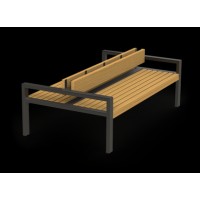 Лава паркова стилі Loft Чорний NS-1600 780x1700x1000 мм