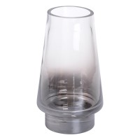 Ваза декоративна Flower Season Ар-деко 21 см Прозоро-сірий (HP-10-3)